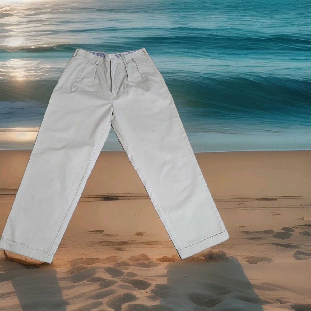 NWT J. Crew Pants Women's 33 Regular Fit Front Pleast Cuffed Chino Beige 33x29